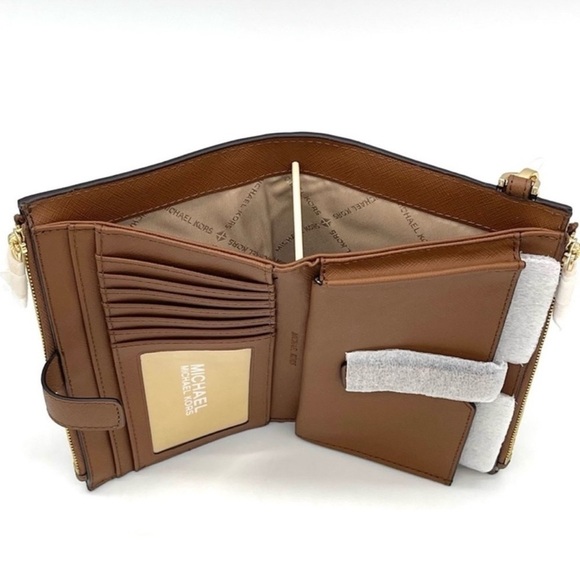 Michael Kors LG X Chain Shoulder Tote Bag & Double Zip Wallet Wristlet Luggage - Picture 8 of 10